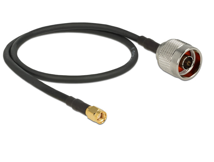Delock Antennenkabel N Stecker > RP-SMA Stecker CFD200 0,5 m low loss