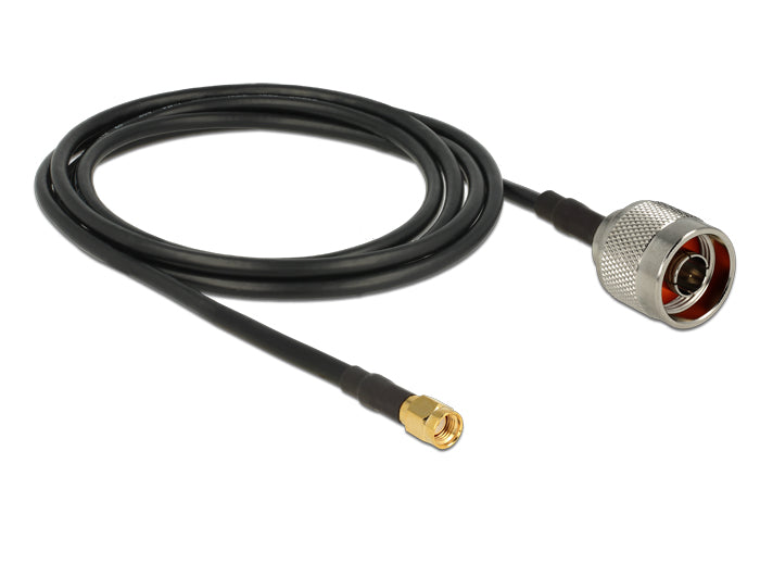 Delock Antennenkabel N Stecker > RP-SMA Stecker CFD200 2,0 m low loss