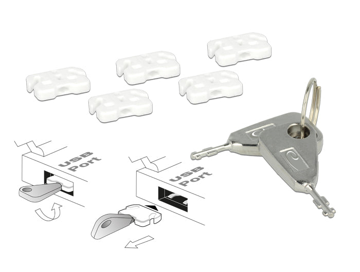 Delock USB Port Blocker für USB-A Buchse