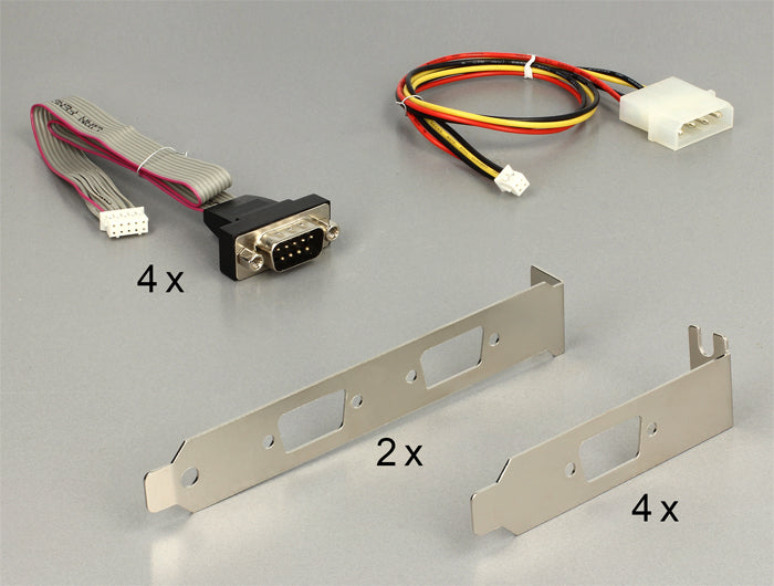 Delock Modul MiniPCIe I/O PCIe full size 4 x Seriell RS-232 mit Spannungsversorgung