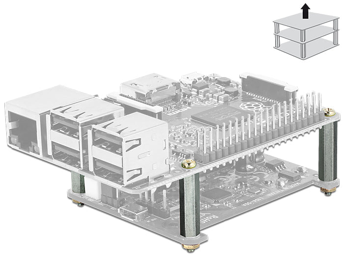 Delock Montagezubehör für Raspberry Pi