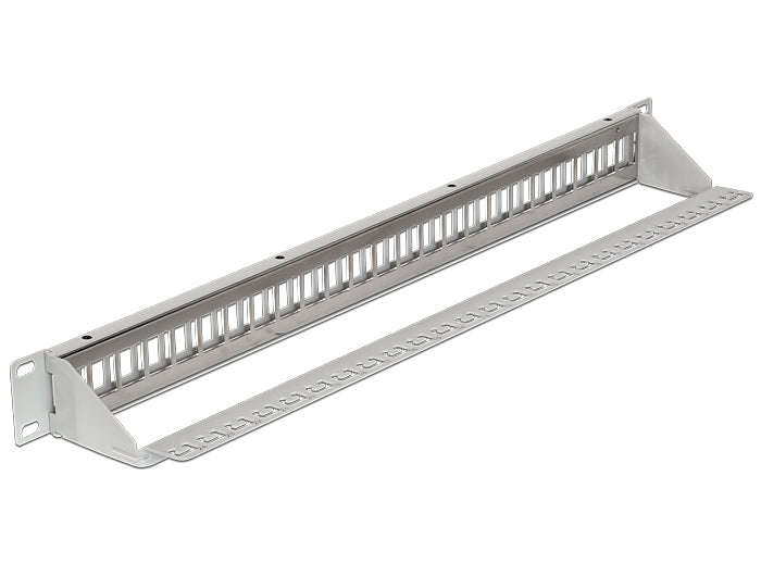 Delock 19″ Keystone Patchpanel 24 Port grau