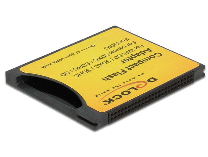 Delock Compact Flash Adapter für iSDIO (WiFi SD), SDHC, SDXC Speicherkarten