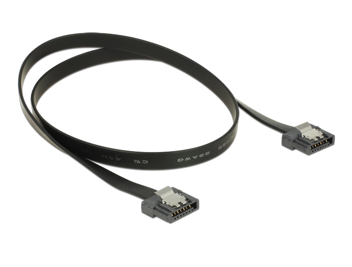 Delock SATA 6 Gb/s Kabel 50 cm schwarz FLEXI