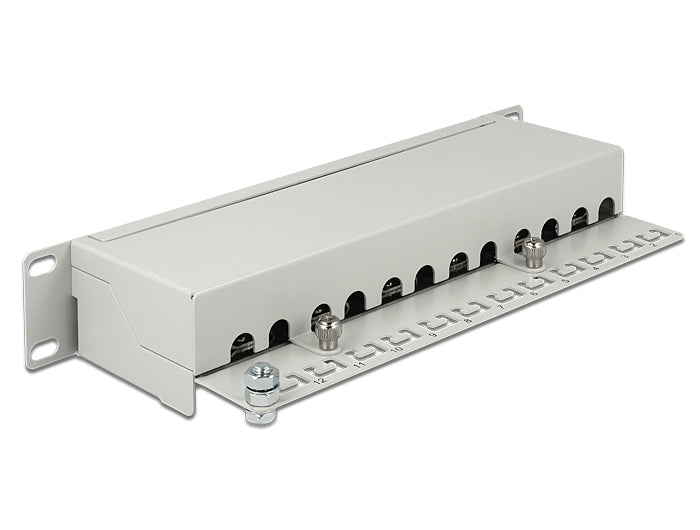 Delock 10″ Patchpanel 12 Port Cat.6 grau