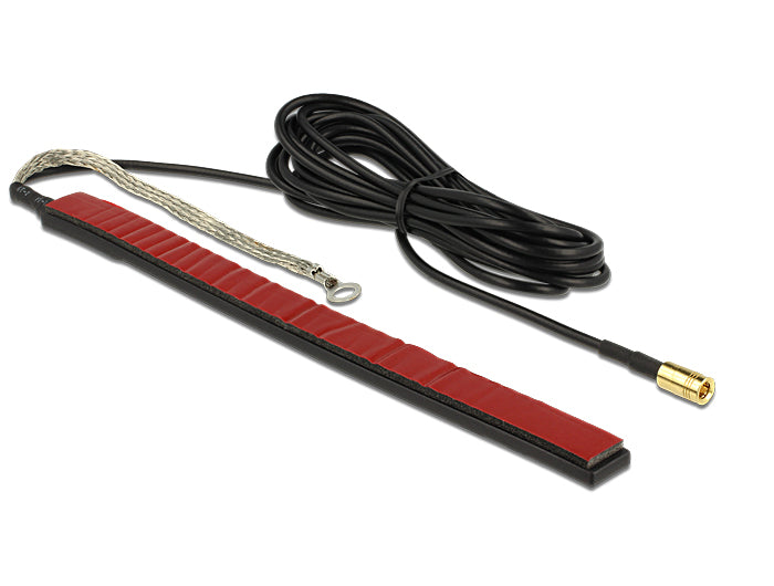 Delock DAB+ Antenne SMB Stecker 23 dBi aktiv omnidirektional schwarz Klebemontage outdoor