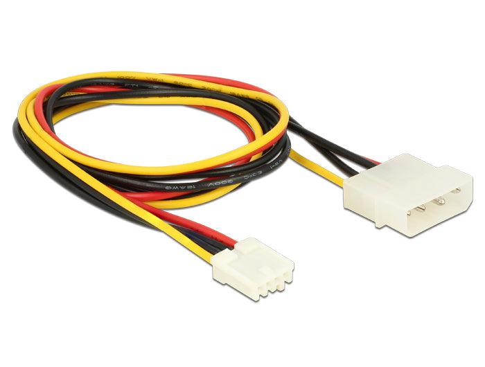 Delock Stromkabel 4 Pin Stecker > 4 Pin Floppy Buchse 60 cm