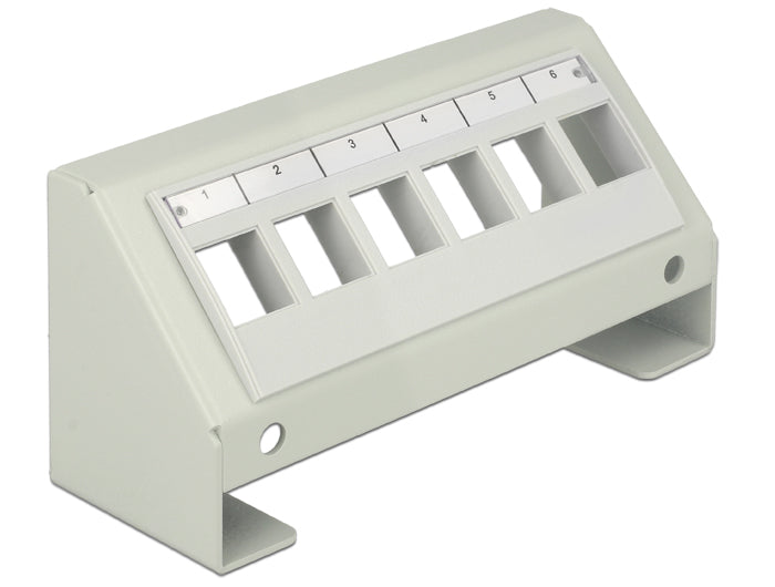 Delock Keystone Multimedia Panel 6 Port grau