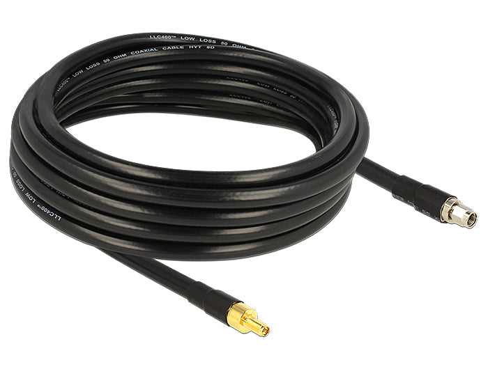 Delock Antennenkabel RP-SMA Stecker > RP-SMA Buchse CFD400 LLC400 5 m low loss