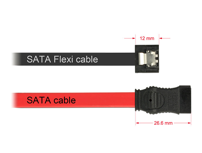 Delock SATA 6 Gb/s Kabel 70 cm schwarz FLEXI