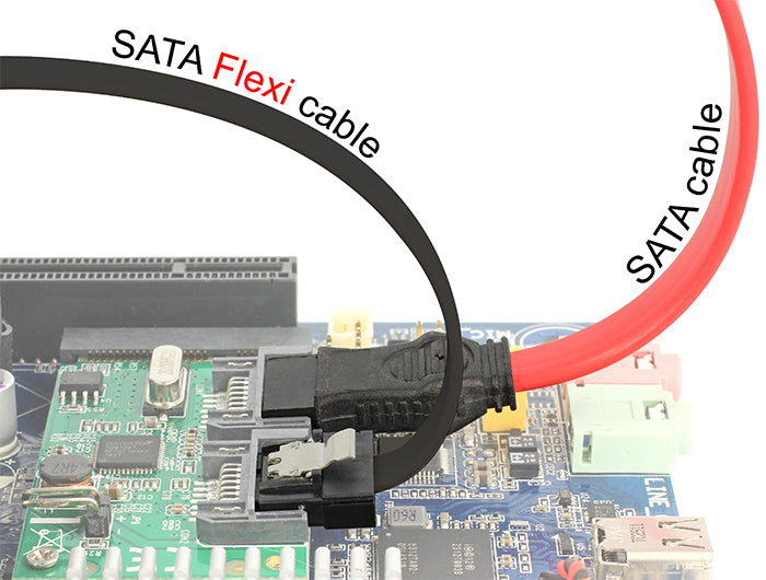 Delock SATA 6 Gb/s Kabel 70 cm schwarz FLEXI