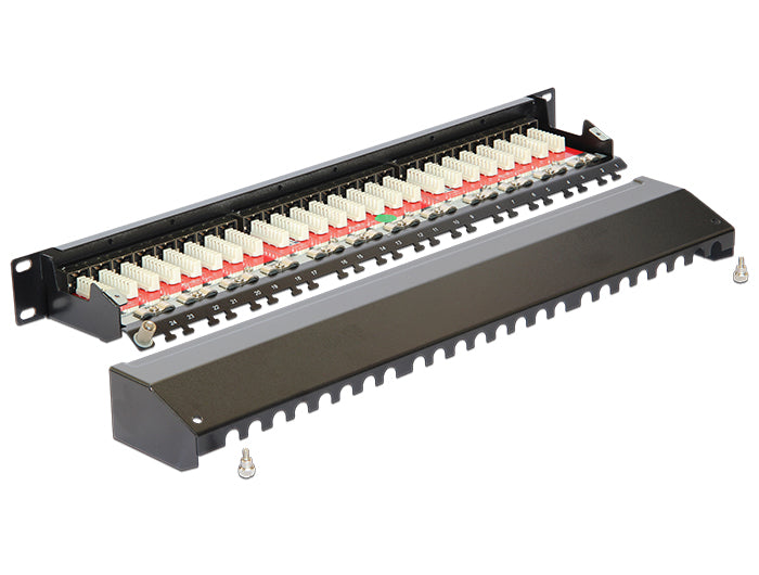 Delock 19″ Patchpanel 24 Port Cat.6A schwarz
