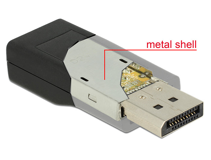 Delock Adapter DisplayPort 1.2 Stecker > HDMI Buchse 4K Passiv schwarz
