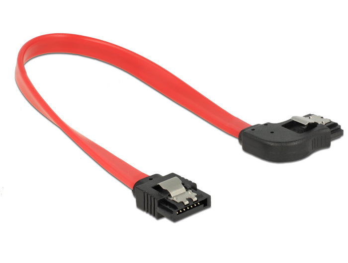 Delock SATA 6 Gb/s Kabel gerade auf rechts gewinkelt 20 cm rot
