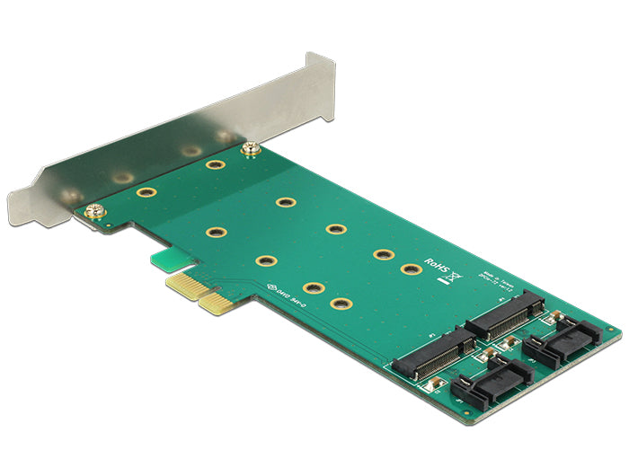 Delock PCI Express x1 Karte > 2 x intern M.2 Key B 110 mm - Low Profile Form Faktor