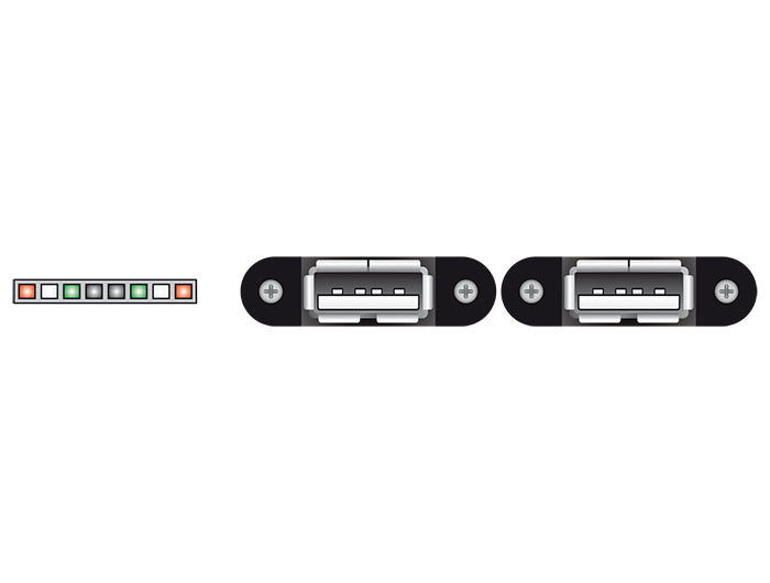 Delock Kabel USB 2.0 Pfostenbuchse 1,25 mm 8 Pin > 2 x USB 2.0 Typ-A Buchse zum Einbau 25 cm