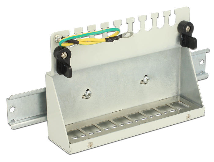 Delock Keystone Desktop Patchpanel 8 Port grau