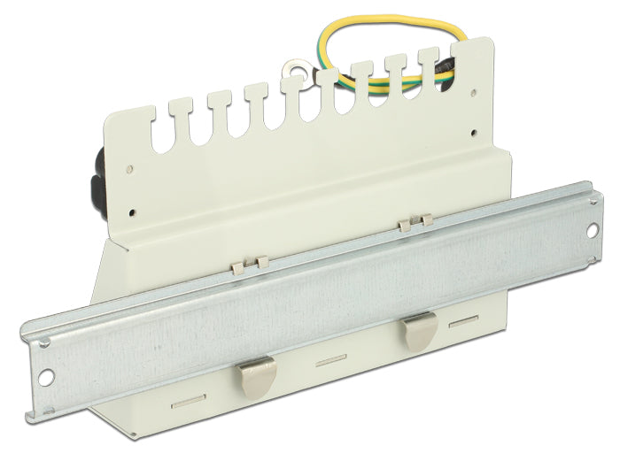 Delock Keystone Desktop Patchpanel 8 Port grau
