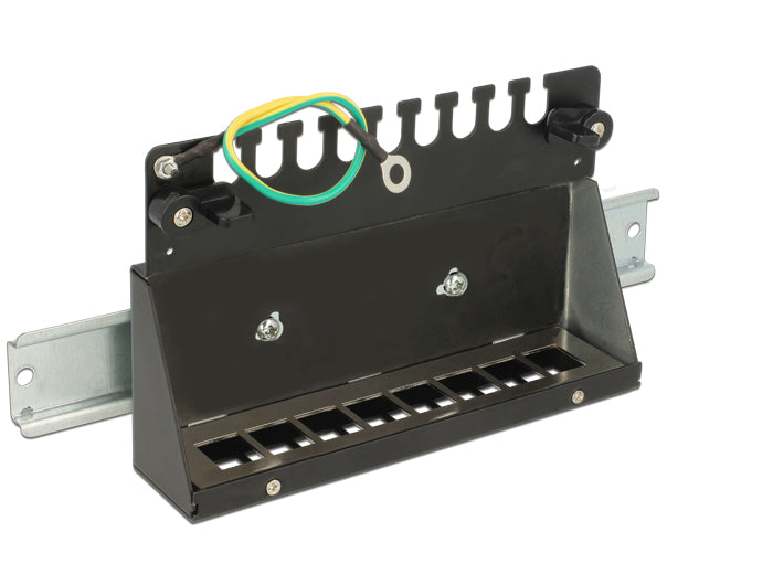 Delock Keystone Desktop Patchpanel 8 Port schwarz