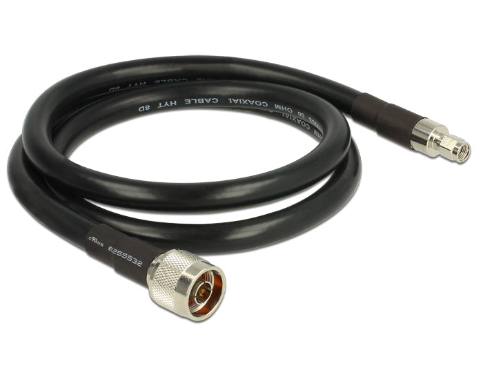 Delock Antennenkabel N Stecker > RP-SMA Stecker CFD400 LLC400 1 m low loss