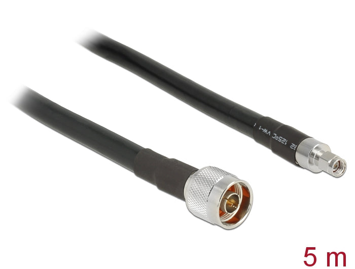 Delock Antennenkabel N Stecker > RP-SMA Stecker CFD400 LLC400 5 m low loss