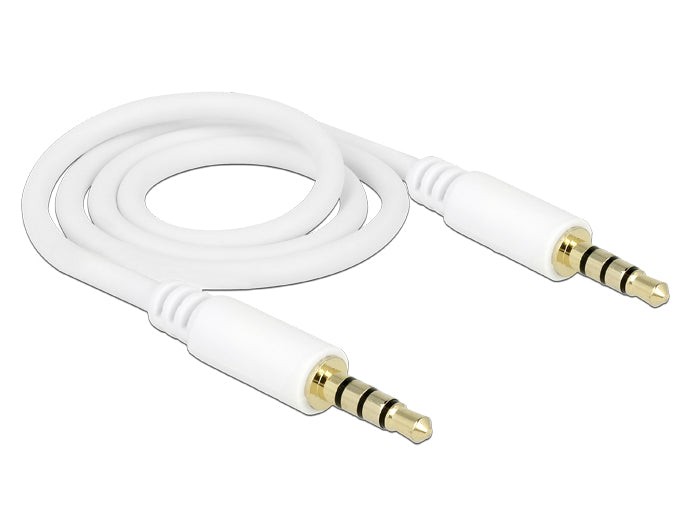 Delock Kabel Klinke 3,5 mm 4 Pin Stecker > Stecker 0,5 m
