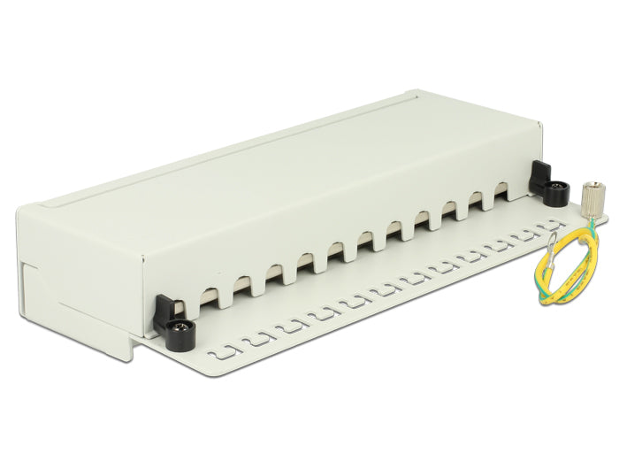 Delock Desktop Patchpanel 12 Port Cat.6 grau