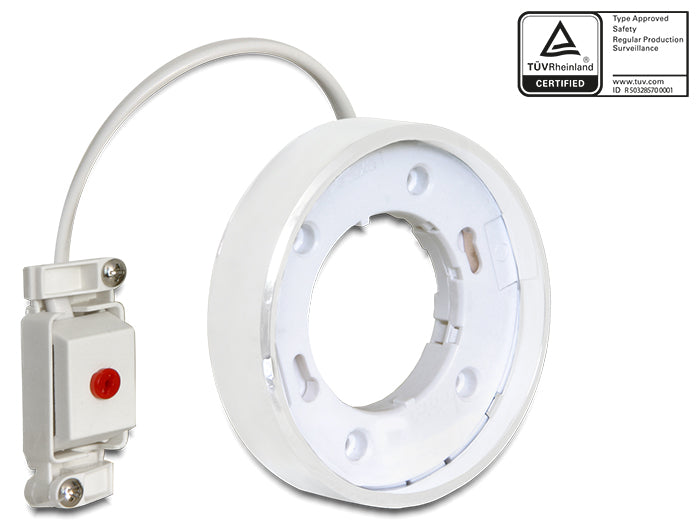 Delock GX53 Aufbaufassung rund Typ F weiß