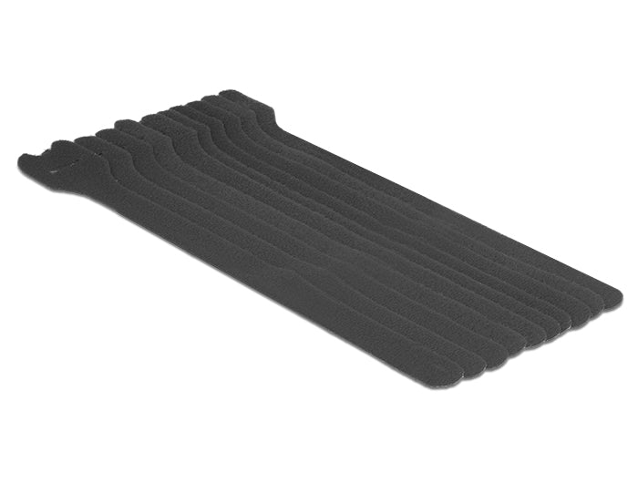 Delock Klett-Kabelbinder L 240 x B 13 mm schwarz 10 Stück