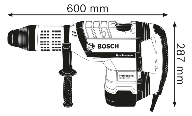 BOSCH-EW Bohrhammer 1700W SDSmax 11,5kg Professional GBH 12-52 DV Beton= 52mm