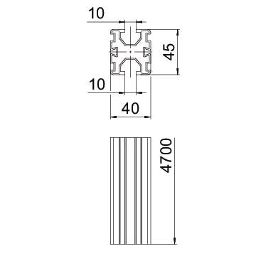 BETTERMANN PV-Montageprofil 4700m si Alu TP 45 4700 ALU 40x45mm