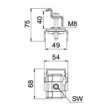 BETTERMANN PV-Endklemme VA 35mm KLE 35 A2 75x54x68,5mm