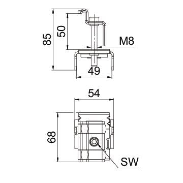 BETTERMANN PV-Endklemme VA 45mm KLE 45 A2 85x58x68,5mm