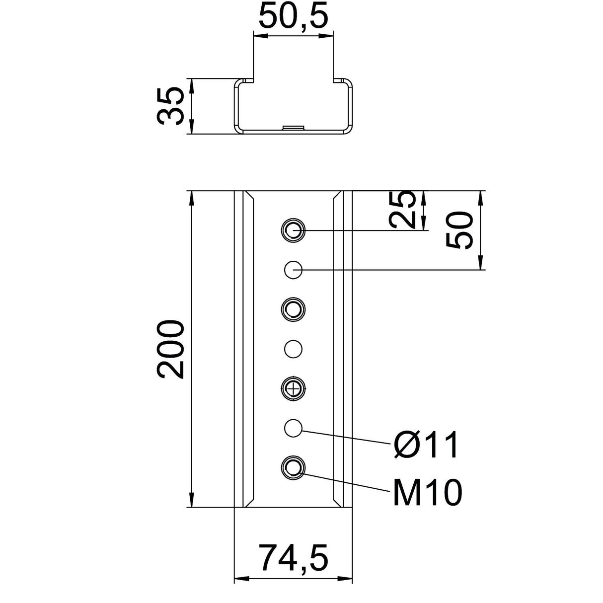 BETTERMANN PV-Verbinder ST 74,5x200x35mm LV FT