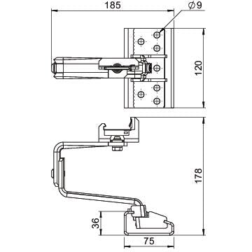 BETTERMANN PV-Dachhaken VA f.Schrägd DHU A2 120x75mm