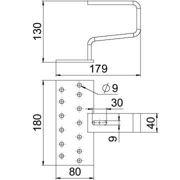 BETTERMANN PV-Dachhaken VA f.Schrägd DHS A2 180x80mm