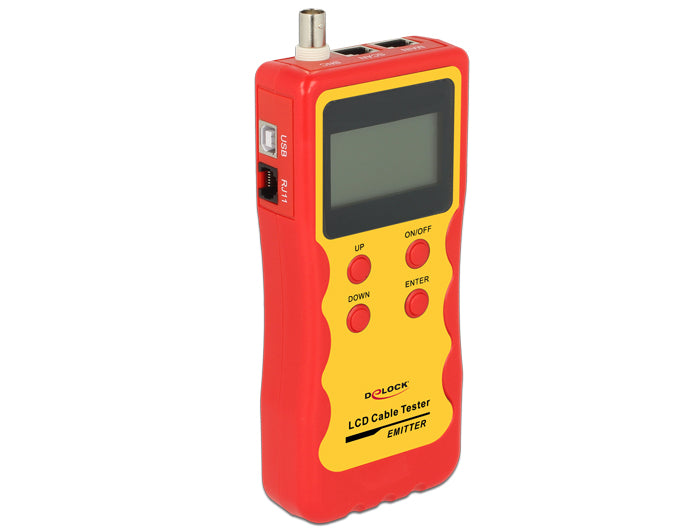 Delock LCD Kabeltester RJ45 / RJ12 / BNC / USB