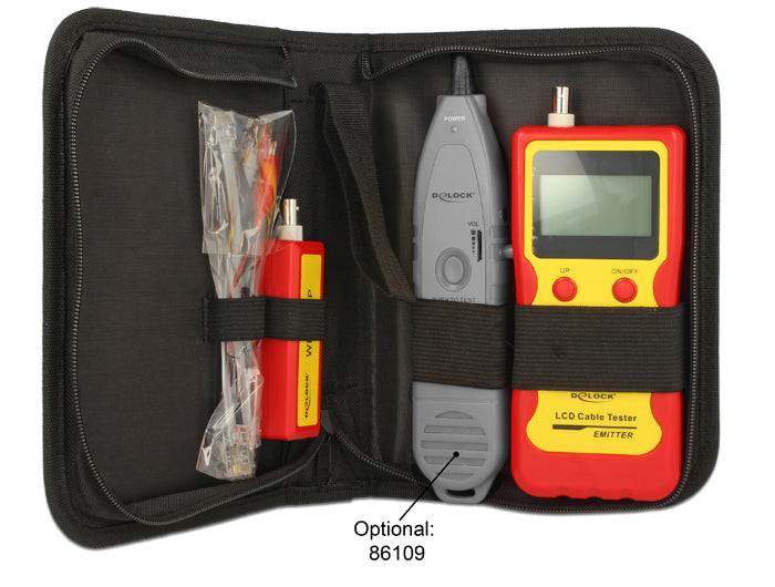 Delock LCD Kabeltester RJ45 / RJ12 / BNC / USB