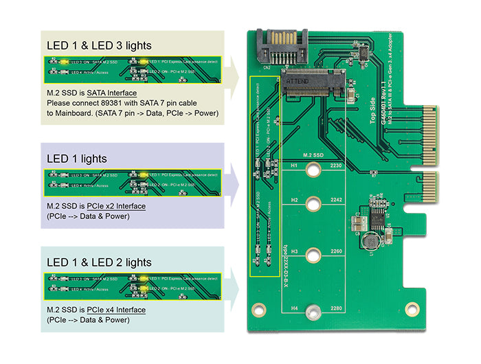 Delock PCI Express x4 Karte > 1 x intern NVMe M.2
