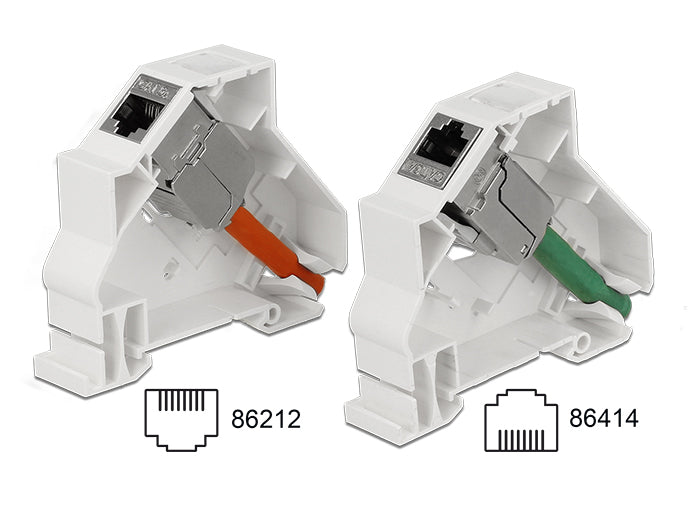 Delock Keystone Halterung für Hutschienen 180°