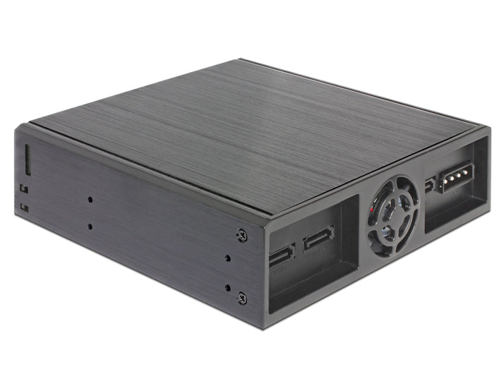 Delock 5.25″ Wechselrahmen für 1 x 5.25″ Slim Laufwerk + 2 x 2.5″ SATA HDD / SSD