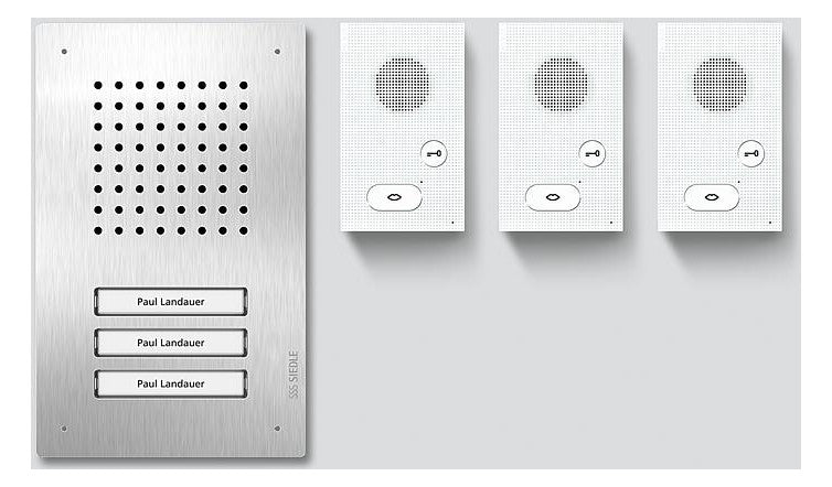 SIEDLE Türstation UP edst 3RT Bus m.Abd SET CLAB 850-3 E/W m.Infoschild