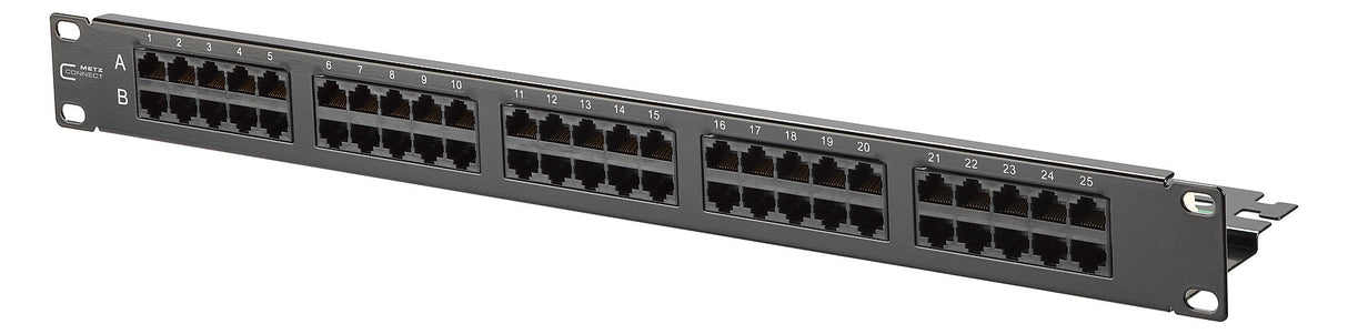 METZ CONNECT Patchpanel 50Ports 1HE Cat3 130886-0203-E 50Ports 44,45x482,6x172mm