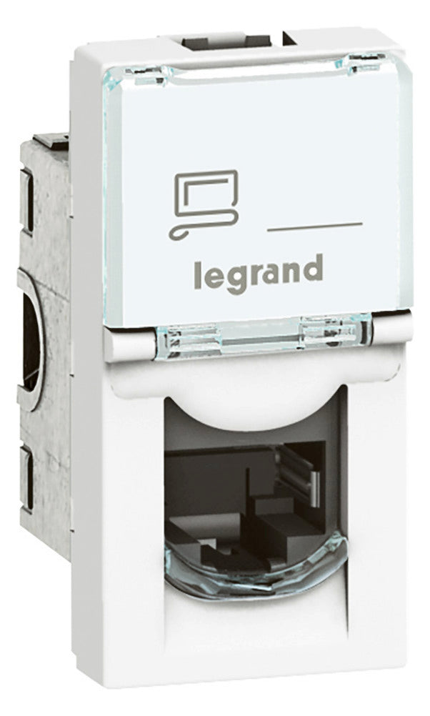 LEGRAND Datendose 1f Cat6A IP20 UP/Einb Mosaic Legrand 076573 Kanaleinb RJ45