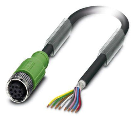 PHOENIX Sensor-Aktorkabel 8p 3m M12 ger SAC-8P- 3,0-PUR/M12FS SH Female fr.Ende