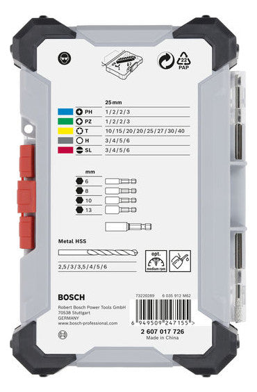 BOSCH-EW Werkzeugset 35tlg Bohrer 6xHSS 35PCEH/ME W/DI Box