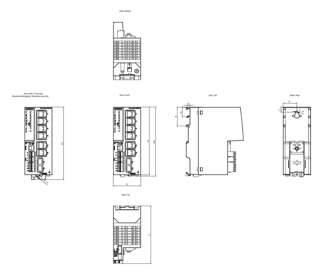 SIEMENS Router Hutschiene 6x10/100 Eth 6GK5636-2GS00-2AC2 6x10/100/1000 VPN