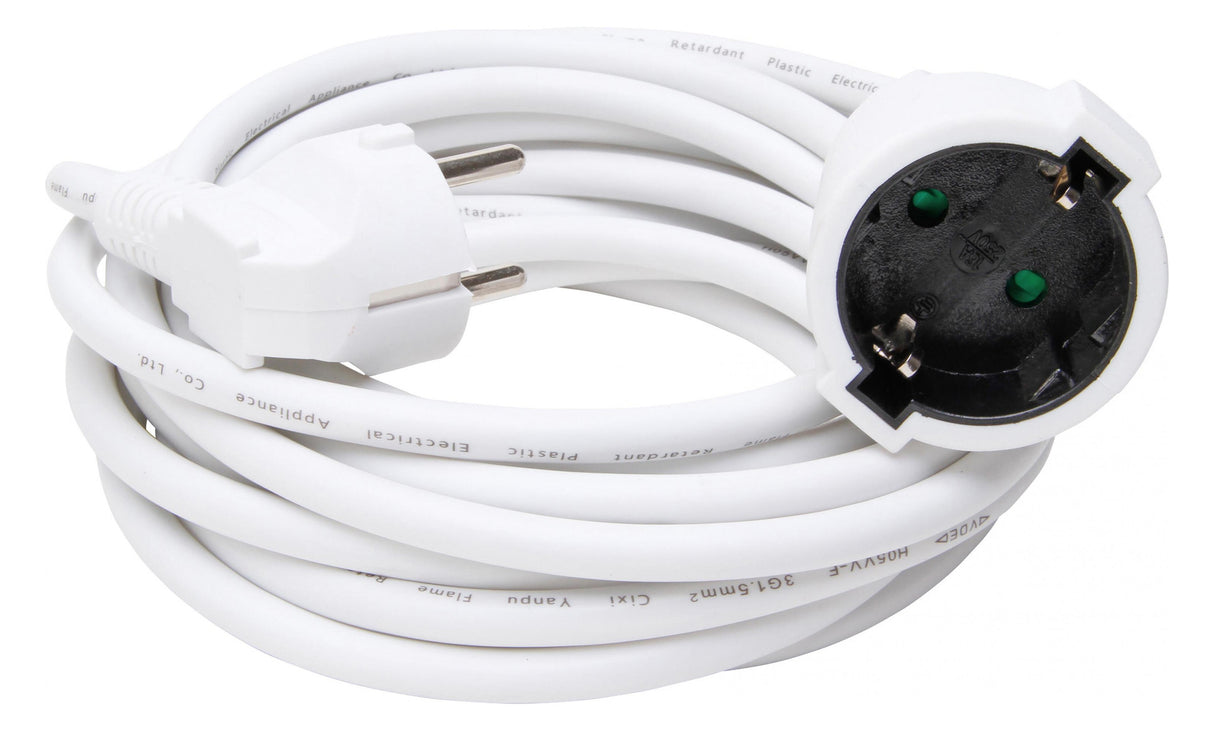 KOPP Netzanschlussleitung 5m 3x1,5qmm ws 143301011 16A IP20 CEE7/4(Typ F) PVC