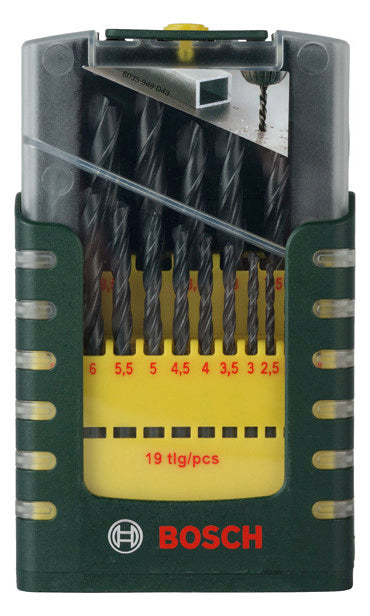 BOSCH-EW Bohrerset 19tlg Bohrer 19xHSS 2607017151 Box