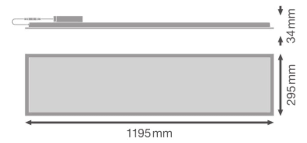 LEDVANCE LED-Panel 1195x295mm 33W 4000K PL COMP 1200 V 33W 840 U19 DALI 3630lm